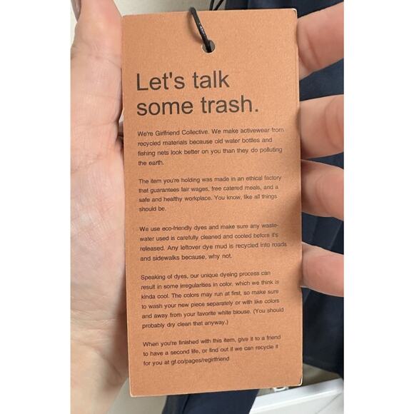 Girlfriend Collective Women’s Medium Navy Blue Racerback Activewear Dress NWT - Picture 6 of 6